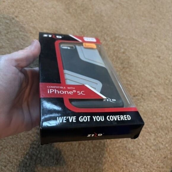 Zizo Rugged IPhone 5C Black & Gray Phone Case With Screen Protector *New* - Picture 4 of 6